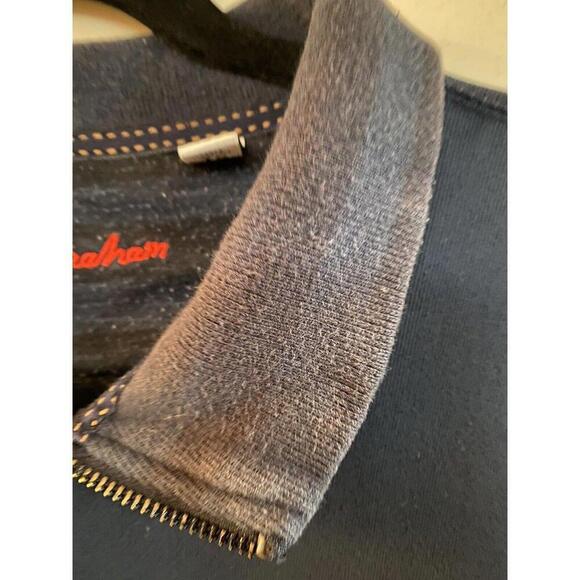 Robert Graham Men's 1/4 Zip Pullover Sz. XL Navy Blue - Picture 5 of 6